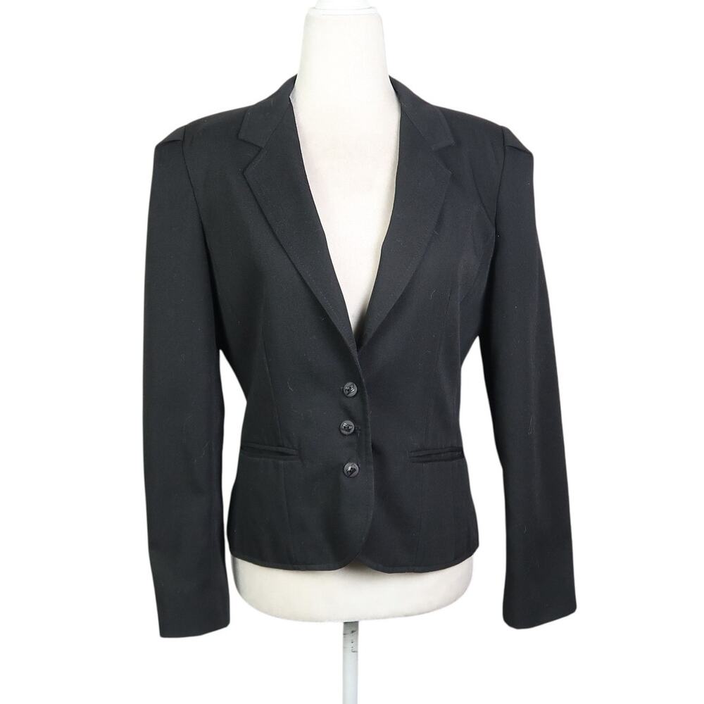Vintage 70s College Town Black Blazer Jacket S